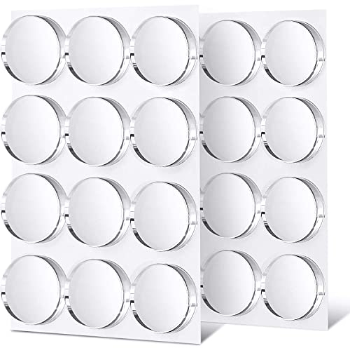 Chizea 20 Stück Transparent Türstopper, Türpuffer Wand selbstklebend Set 22x5mm, Leises, Wiederverwendbarer Elastikpuffer Wandstopper für Bad, Glasflächen, Wände, Gummistopper