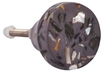 G Decor Terrazzo Marble Door Cupboard Cabinet Pull Knobs (Grey)