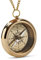 NKlaus Maritim 6cm Kompass mit Kette aus Messing Gold Taschenkompass Navigationkompass 11669