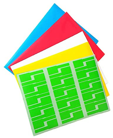 UKCOCO 15hojas Etiquetas Cables De Adhesivas y Resistentes Al Agua Identificación Para Organización De Cables Oficinas y Hogares