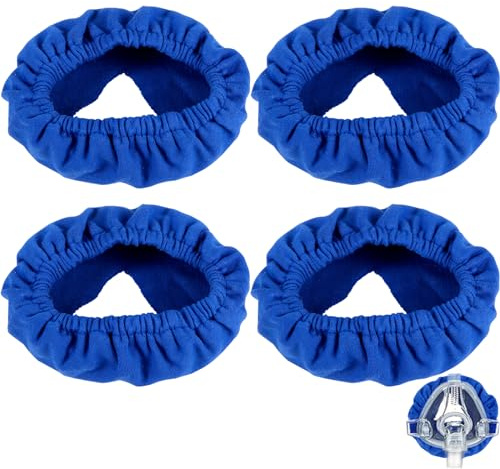 4 St Maskenkissen Gurtbezug für die Meisten Vollgesichtsmasken, Weich Positiver Druck Maskenkissen Elastisch Gesichtspads Positiver Druck Maskeneinlagen, Reduzierung Roter Wangenflecken (Blau)