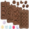 4 Moldes de Chocolate de Silicona de Pascua, Molde Chocolate Huevos de Pascua, Moldes Silicona Reposteria, Pascua Molde de Silicona Conejo, Molde Antiadherente para Chocolate Pastel Gelatina Caramelos