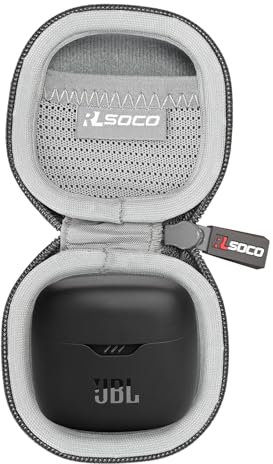 RLSOCO Hartschalen-Schutzhülle für JBL Tune Flex/Tune Flex 2 True Wireless Noise Cancelling Earbuds – Grau (nur Hülle)