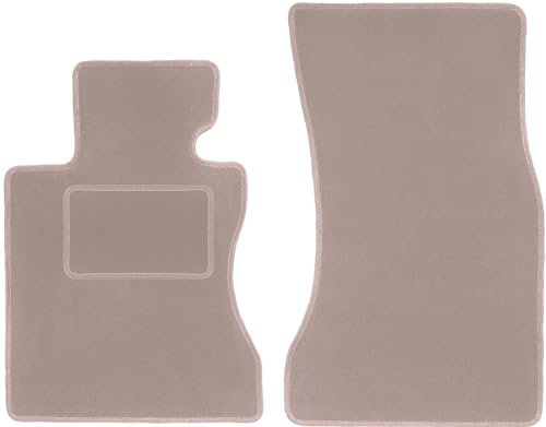 Wielganizator Automatte – Passend für BMW 5 E60 Limousine 2003-2010 – Velours – Autozubehör - Auto Fußmatten – Fußmatte Auto – 2-teilig - beige