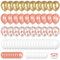 70 Stück Luftballons Roségold, Gold, Weiß - Konfetti Helium Ballons Latex für Geburtstag, Hochzeit, Babyparty Deko