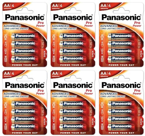 PANASONIC Pro Power Gold AA/LR6 1,5 V Alkaline-Batterien, 6 Packungen mit je 4 Stück