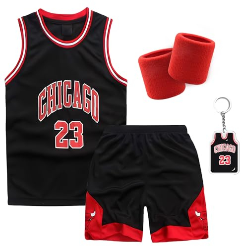 Pardofelis Basketball Trikot Shirt und Shorts, Basketball Jersey Atmungsaktives Trainingskleidung, Basketball Ärmellose Anzug mit 2 Schweißband, Basketball Trikot für Herren (XXL, Schwarz)
