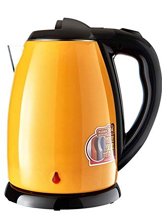 Electric Kettle, 1.5 Litre, 1500 W, Stainless Steel (Color : Orange) vision