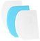 SURDOCA Dough Scraper Bench Scraper - 3P 4.7x3.7 Plastic Flexible Bowl Scraper, Sharp Edge & Angles Cake Scraper. Non-Slip Bakeware Decorating Tools Sculpting & Modeling Tools - White+Blue+White