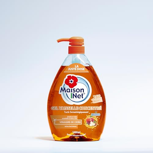 Maison Net | Gel vaisselle Vinaigre de Cidre 1L 250 doses