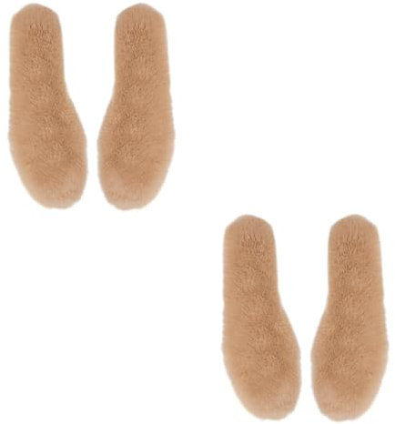 GRADENEVE 2 Paar Einlegesohle Aus Kaninchenfell-imitat Schuhwärmer Warme Einlegesohlen Warme Lammfell-einlegesohlen Beheizte Einlegesohlen Schuhzubehör Künstliches Kaninchenfell Brown
