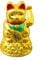 HEIBTENY Glückskatze, Winkekatze Maneki Neko Winkekatze Gold Winke Katze Chinesische Glücks glückskatze Lucky cat deko Katze(6.5inch Gold)