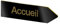 DECOHO - Panneau directionnel personnalisable - Signalétique PMMA noire et or - Flèche droite gravure laser - 80x300 mm adhésif 3M intérieur extérieur - Noir