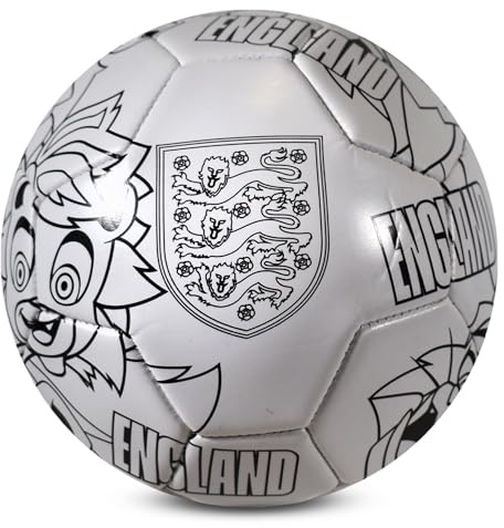 Hy-Pro Officially Licensed Scribble Ball – Colour in Football with 5 Colouring Pens, Stand & Pump, Football Toys, Gifts for Boys and Girls 3+