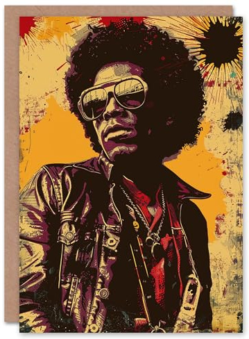 Artery8 California Soul Music Funk Conceptual Portrait Blank For Him Or Her Art Birthday Card