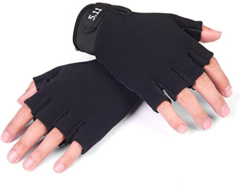 RiToEasysports Guantes Deportivos para Niños, Palma Antideslizante, Guantes de Medio Dedo Ciclismo, Transpirables y Cómodos para Bicicleta, Montaña y Senderismo
