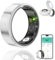 HPLSZCN Smart Ring for Men Women with Charging Case, Multi-Sport Mode Pedometer, Heart Rate, SpO2, Sleep, IP68 Waterproof, Fitness Activity Tracking Ring Android iOS, Size 8, Black (silver, 11)