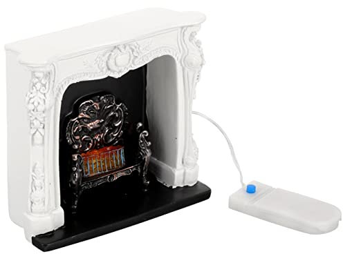 TOYANDONA Jouets De Maison De Poupée Mini Décor De Maison Modèle De Mini Meuble Modèle De Meubles Miniatures Mini Cheminée De Maison Modèle De Cheminée Simuler Une Cheminée Résine