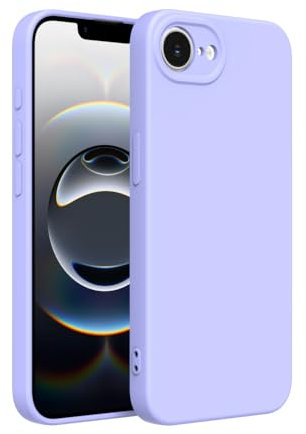 Captor Cover iPhone 16e Custodia Colorata in Silicone Liquido, Antiurto, Bordo Rialzato per Schermo e Protezione Fotocamera, Morbida Con Microfibra Interna per iPhone 16e Cover (Lavanda Blu)