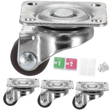 Zerodeko 4stücke Möbelrollen Aus Weichem Gummi Mini-lenkrollen Mit Oberer Platte Ersatz Für Wagen Und Für Einfache