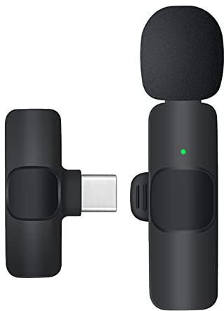 Microphone cravate sans fil pour smartphone - Microphone sans fil à clipser - Réduction du bruit - Micro sans fil Plug-Play pour enregistrement Vlog Live Stream - Aucune application nécessaire