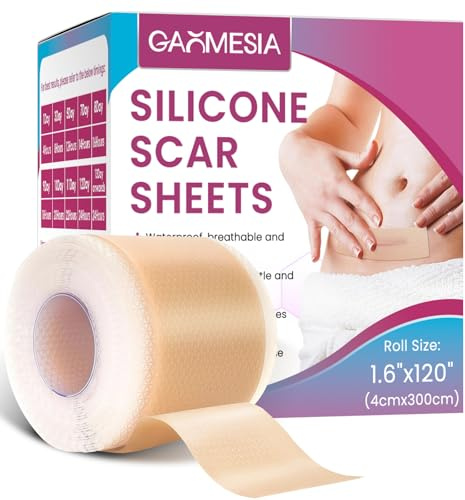 Cerotti in Silicone per Cicatrici 4 × 300 cm, Fascia in Silicone Trasparente Riutilizzabile, Aiuta a uniformare l’aspetto della pelle, Delicata sulla pelle, Traspirante e Impermeabile