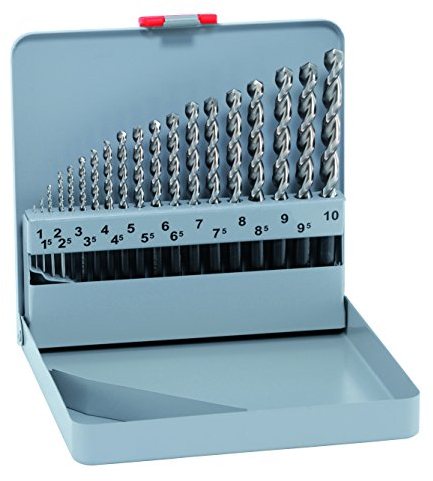 ALPEN Spiralbohrer HSS Forte Cobalt 19-teilig (ø 1-10 x 0.5 mm, für größere Bohrtiefen, 5% kobaltlegierter Spiralbohrer, hohe thermische Belastbarkeit) 100619100
