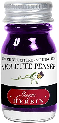 Jacques Herbin 11578T - Encre d'écriture et de dessin - Stylo-plumes et stylos roller - Larme de cassis - 10 ml - Fabriqué en France