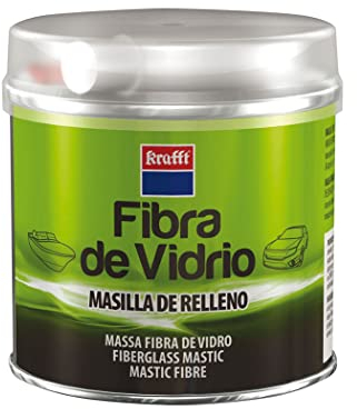 Krafft Masilla de Fibra de Vidrio y Resina Poliéster, Masilla de Carrocero Coche Polins 14462-250gr
