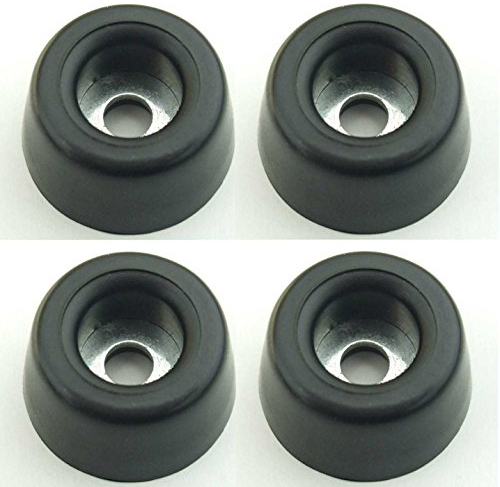 Adam Hall Hardware 4903 M4 AH - Lot de 4 Pied caoutchouc 20 x 9 mm noir en sachet
