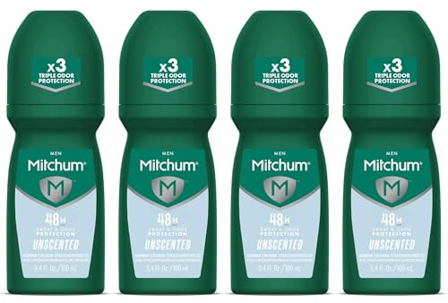 Mitchum Mens Roll-On Antiperspirant Deodorant for Men - Unscented 100 ml (Pack of 3)