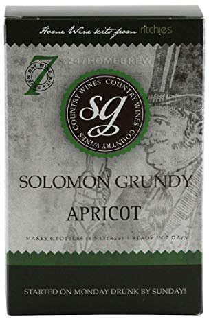 Solomon Grundy Apricot 7 Day Country Wine Kit - Makes 6 Bottles (4.5 litres)