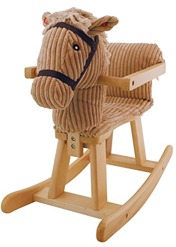 Bieco Schaukelpferd m. Ring 62x28x52cm | Schaukeltiere | Pferd zum Draufsitzen und Reiten | Schaukelpferd Baby | Baby Schaukel | Schaukeltier Baby | Spielzeug Baby wippe | Pferde Spielzeug mädchen
