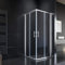 SONNI 900x800x1950mm Duschkabine Eckeinstieg Doppel Schiebetür Echtglas Duschwand