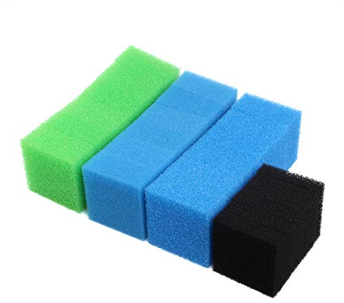 INGVIEE Compatibile Acquario Spugna Filtro per Juwel Compact/Bioflow 3.0 / M (6 x Blu Fine, 6 x Blu Grossolano, 6 x Verde Nitrato, 6 x Nero Carbone Attivo)