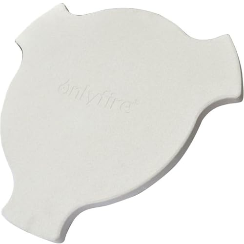 onlyfire Pizza Stone Heat Deflector for Large Big Green Egg and Char-Griller AKORN Kamado, 17 12-inch