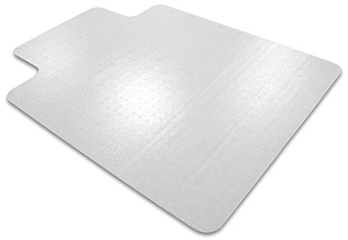 Floortex Bodenschutzmatte | Bürostuhlunterlage ultimat | 119 x 89 cm | Polycarbonat | transparent | rechteckig mit Lippe | TÜV Zertifiziert | für Teppichböden