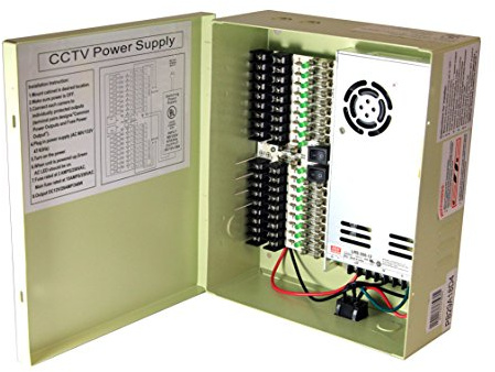InstallerCCTV 18 Output 29 Amp 12V DC CCTV Distributed Power Supply Box for Security Camera