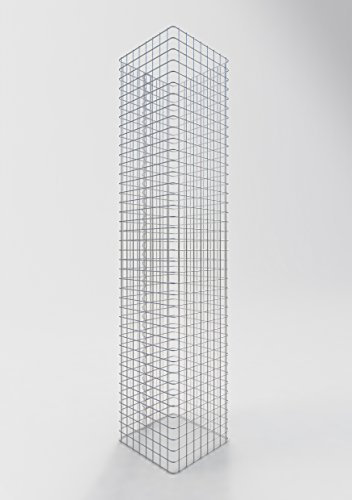 GABIONA - Colonne de gabion (H x l x P) : 200 x 42 x 42 cm - Maillage 5 x 5 cm - Poteau gabion rectangulaire pour jardin - Antirouille