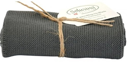 Solwang Handtuch gestrickt in Dunkelgrau H93