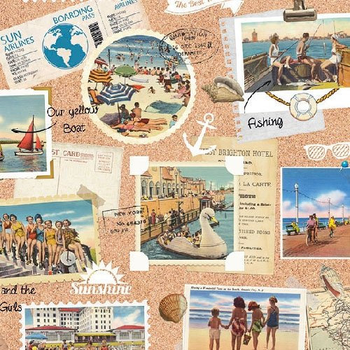 Ambiente Servietten Lunch / Party / Fest ca. 33x33cm Vacation Scrapbook - Urlaub - Ideal Als Geschenk
