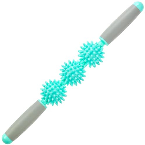Coolife Fascia Muscle Roller - Cellulite Massager - Fascia Roller for Cellulite and Sore Muscles - Neck, Leg, Back, Body Deep Tissue Massage Stick Tools - 3 Balls Size Version