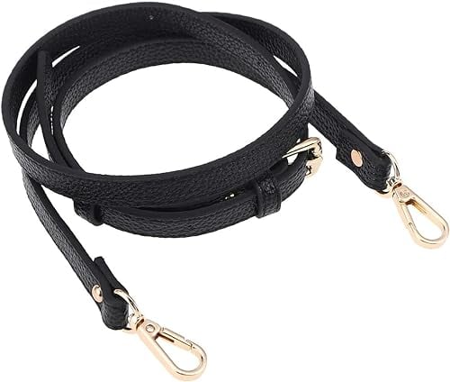 rosenice Verstellbare Tragegurt Tasche PU-Leder Schultergurt Taschengurt mit mit 2 Karabinerhaken Tasche Zubehör (schwarz)