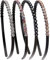 LONEEDY 4 Pack Fashion Rhinestone and Crystal Hard Headbands, Non-slip Teeth Hairband for Women