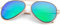 styleBREAKER Unisex Piloten Sonnenbrille mit geschliffenem Rand, verspiegelten Polycarbonat Gläsern und Metall Gestell, Piloten-Brille 09020102, Farbe:Gestell Gold/Glas Grün-Blau verspiegelt