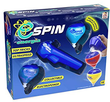 Energía - Toupie électrique Duo E-Spin + lançeur. À partir de 4 Ans (89085)