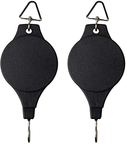 kuou 2 Pieces Plant Pulley, Hanging Basket Pulley Retractable Plant Hanger Heavy Duty Plant Pulley Hook for Garden Hanging Baskets and Birds Feeder