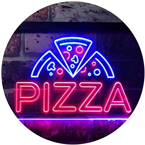 Pizza Shop Open Dual Color LED Barlicht Neonlicht Lichtwerbung Neon Sign Rot & blau 400 x 300mm st6s43-i3564-rb