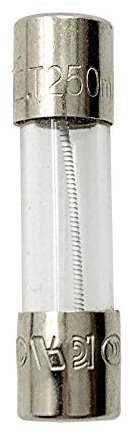 Glas T250mAL250V 5 x 20 mm langsamer Luftstrom für Lautsprecher Sicherung 250 mA 10 Stück 0,25 A (T250mA)