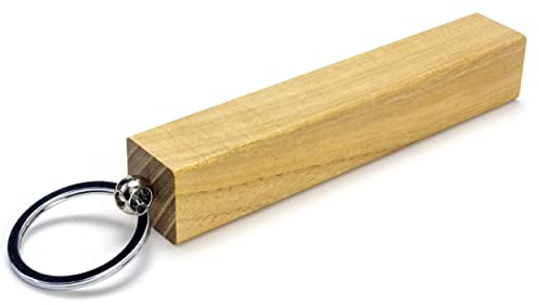 WoodBi Großer Schlüsselanhänger aus Holz XXL Größe Turnhalle Schuppen Hotelzimmer Verein Made in Germany (Akazie, ohne Gravur)